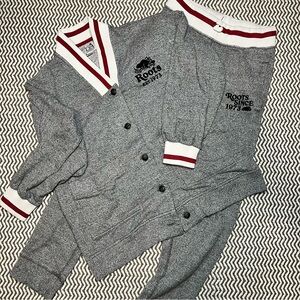 Roots Gray Jacket and Sweatpants with Red Accents